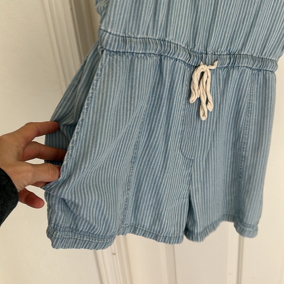 Lovestitch Romper in Chambray Cotton with Adjustable Straps - Picture 4 of 5
